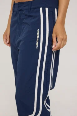 Batsu Contrast Nylon Cargo Pant Ink Navy