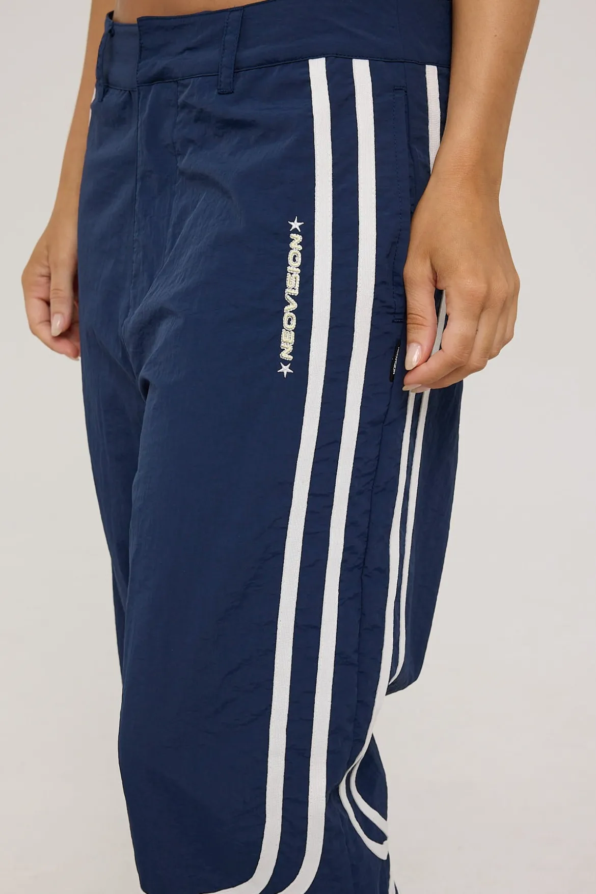 Batsu Contrast Nylon Cargo Pant Ink Navy