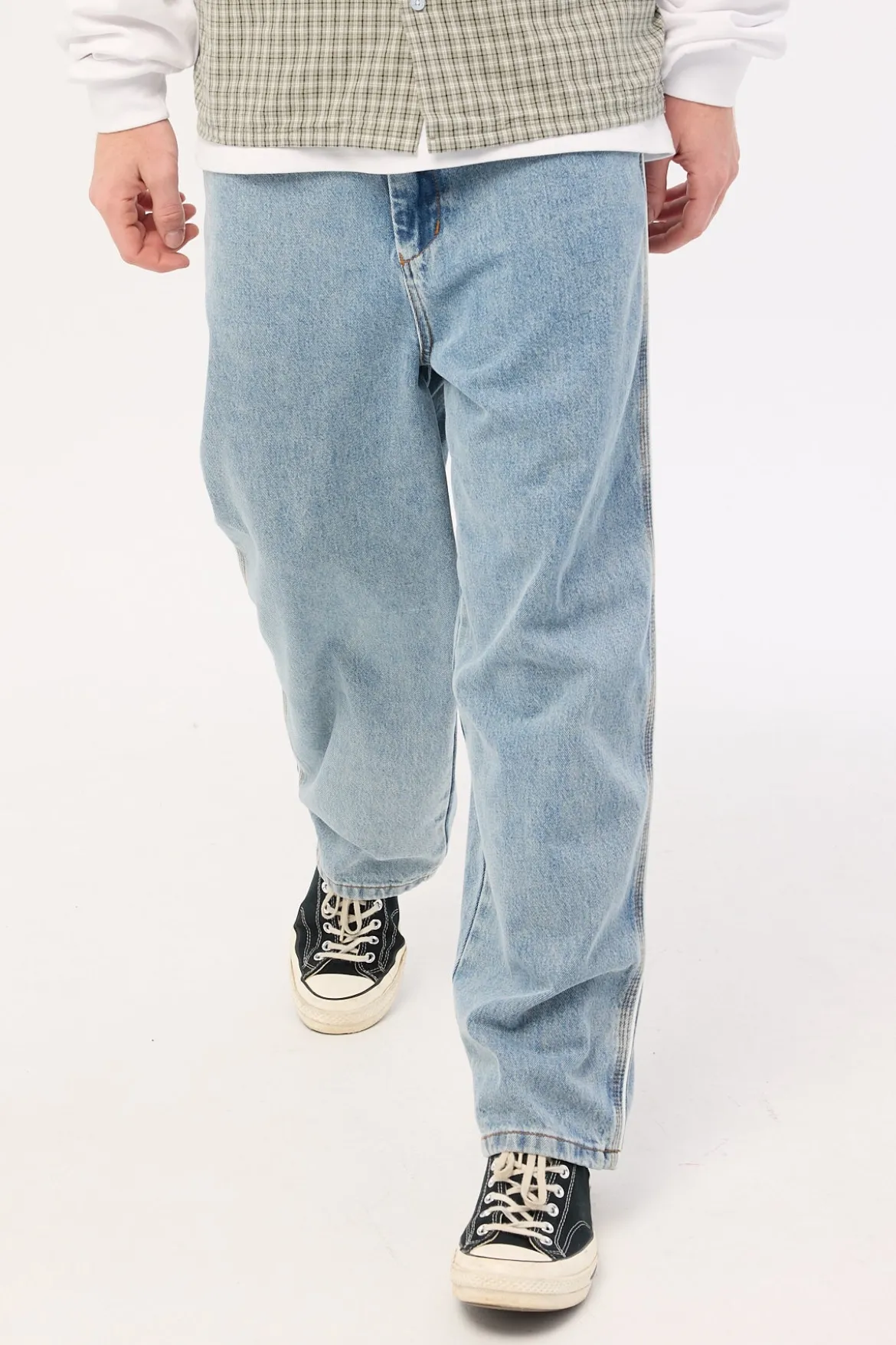 Be Cool Piped Big Dawg Jean Raged Blue