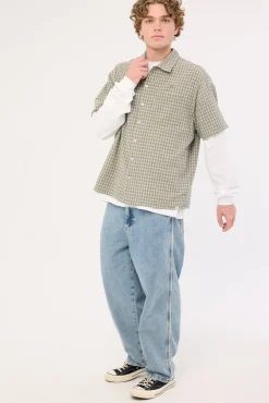Be Cool Piped Big Dawg Jean Raged Blue