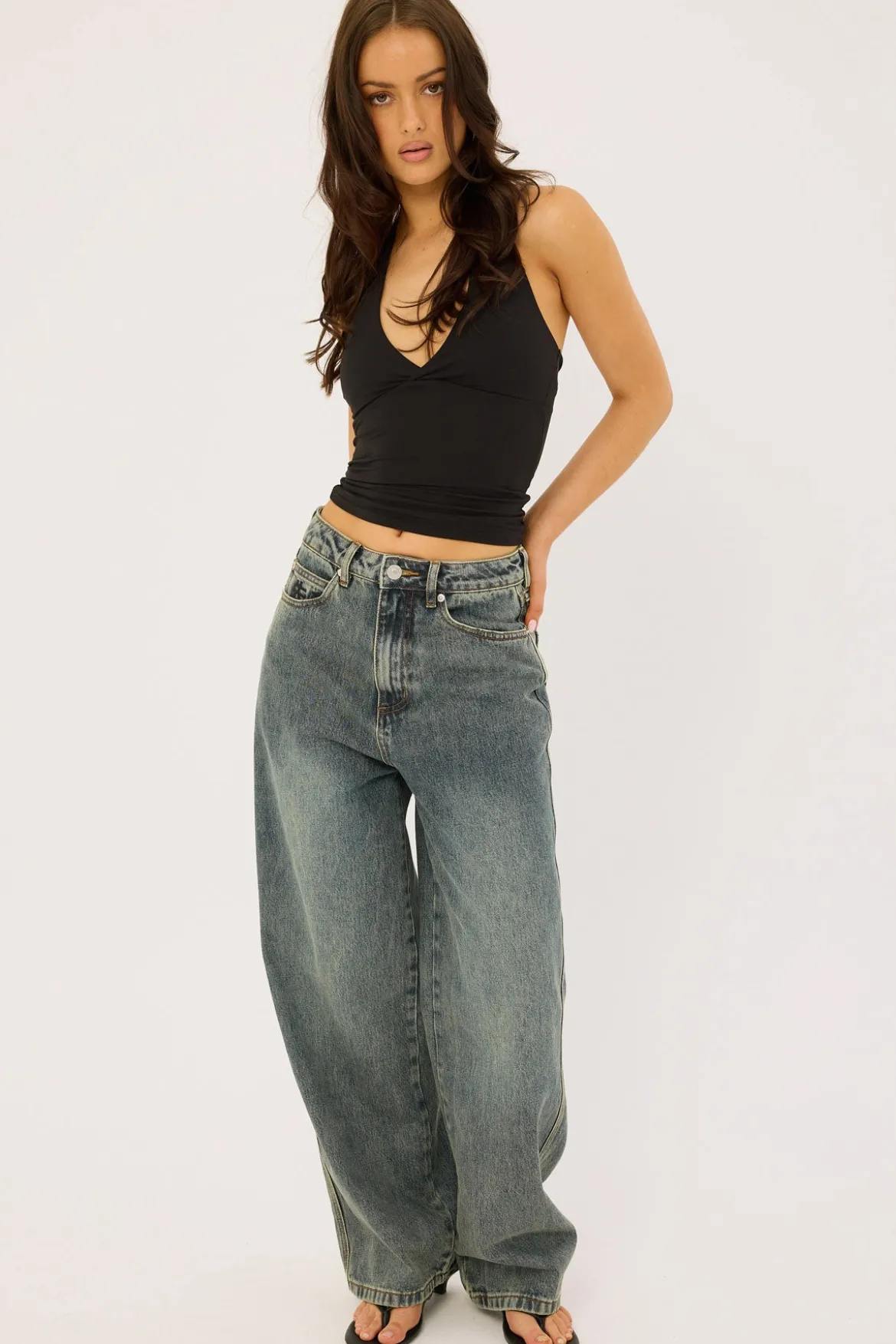 Behemoth Super Baggy Jean Ruins Dirty Blue