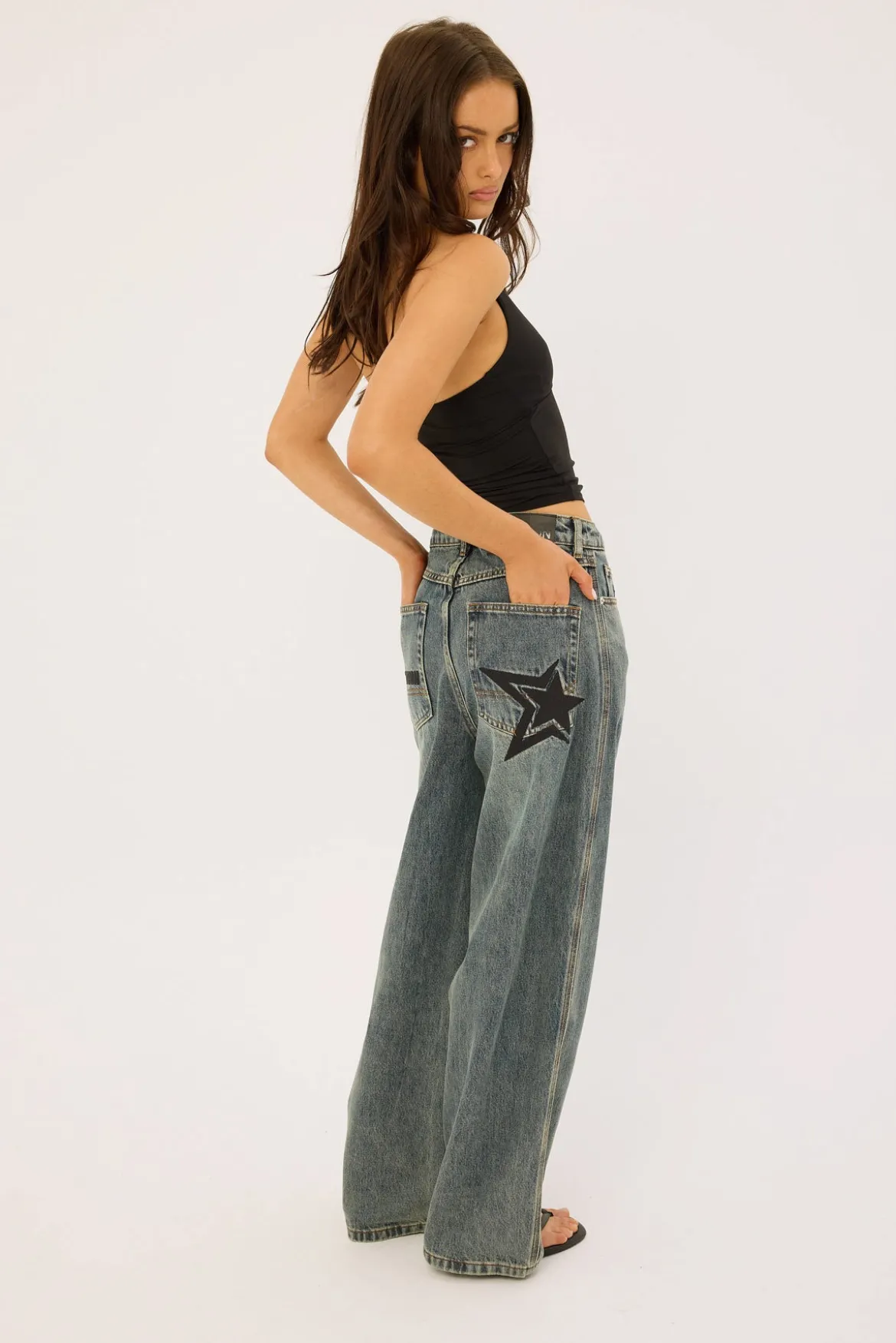 Behemoth Super Baggy Jean Ruins Dirty Blue