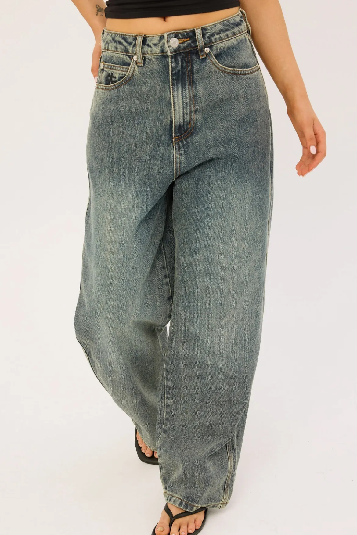 Behemoth Super Baggy Jean Ruins Dirty Blue