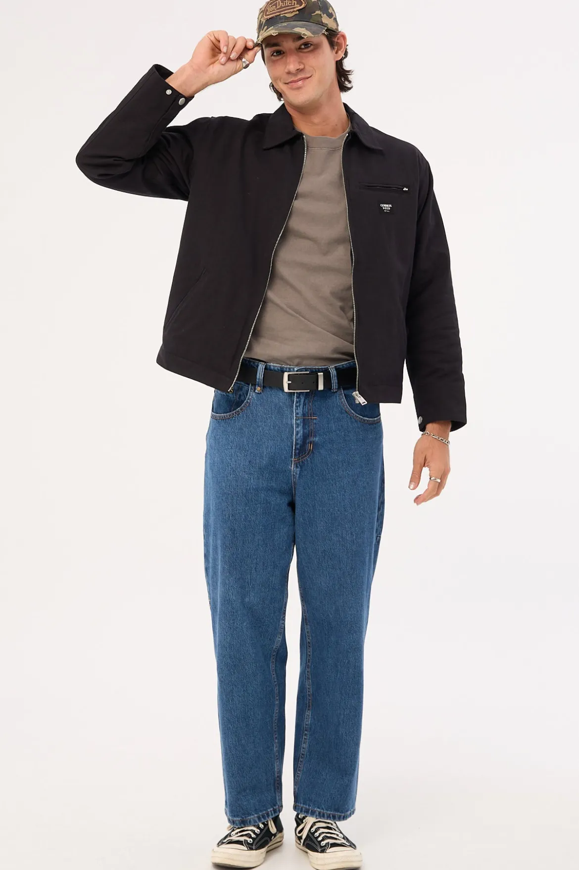 Behind It All Big Slacker Denim Jean Rinsed Blues