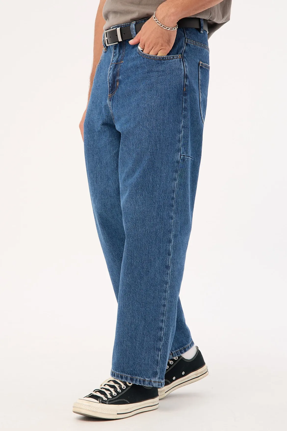 Behind It All Big Slacker Denim Jean Rinsed Blues