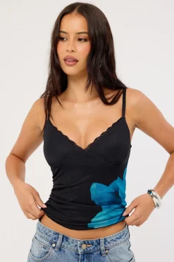 Belle Cami Top Blue Print