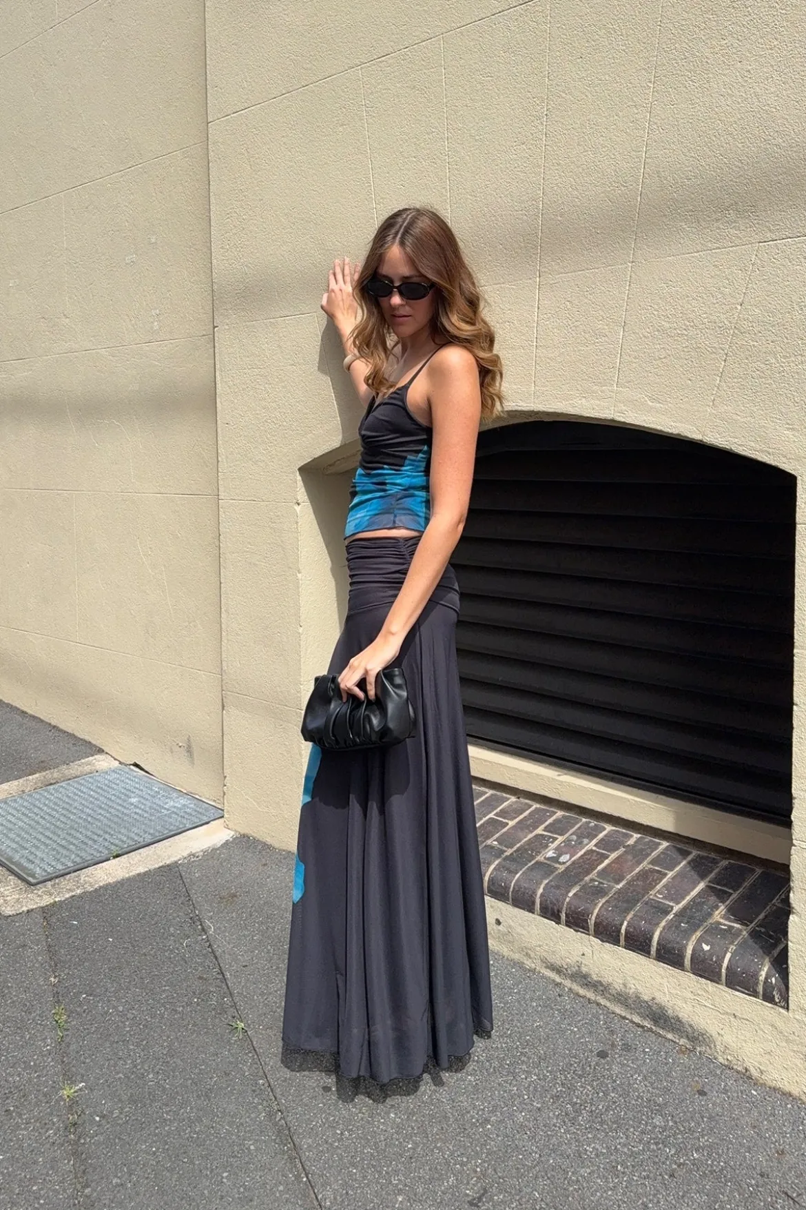 Belle Cami Top Blue Print