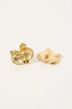 Belle Orchid Earring Gold