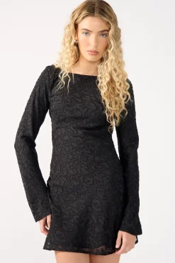 Bellina Long Sleeve Mini Dress Black