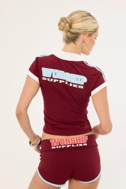 Belter Booty Short Deep Cherry