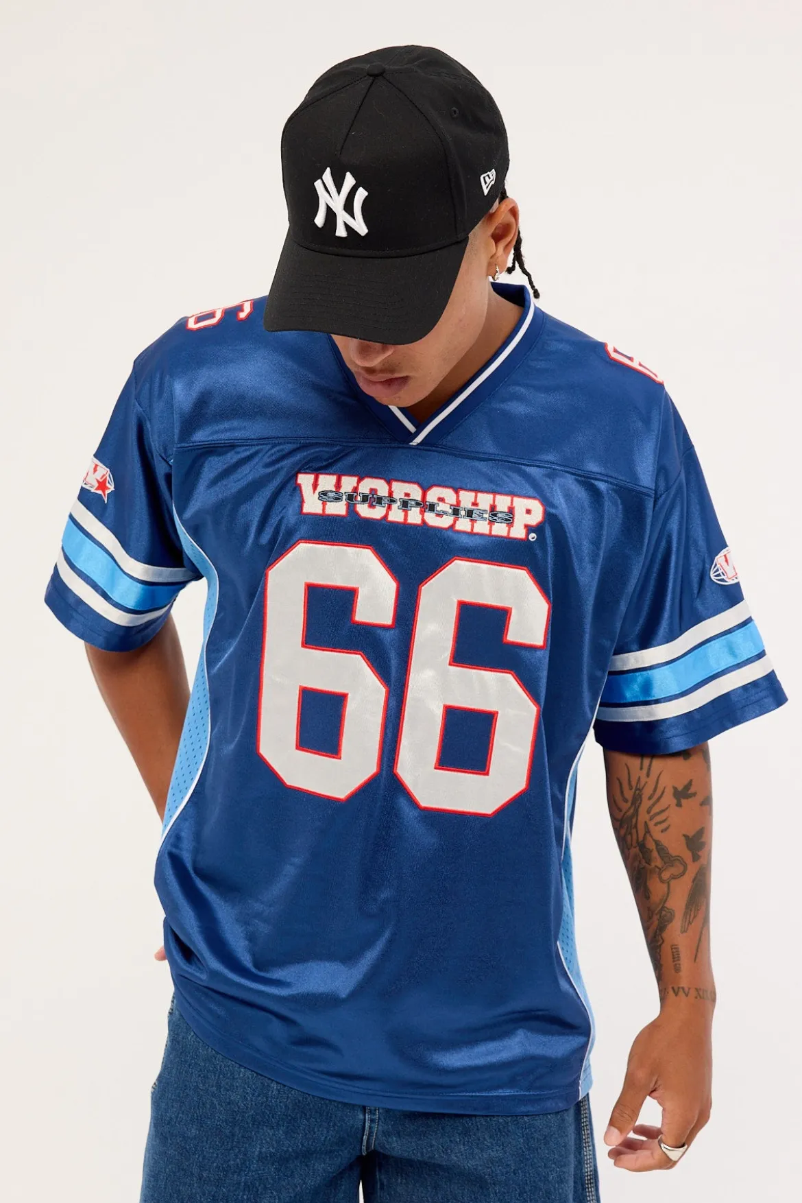 Belter Mesh Jersey Tee Blue Depths