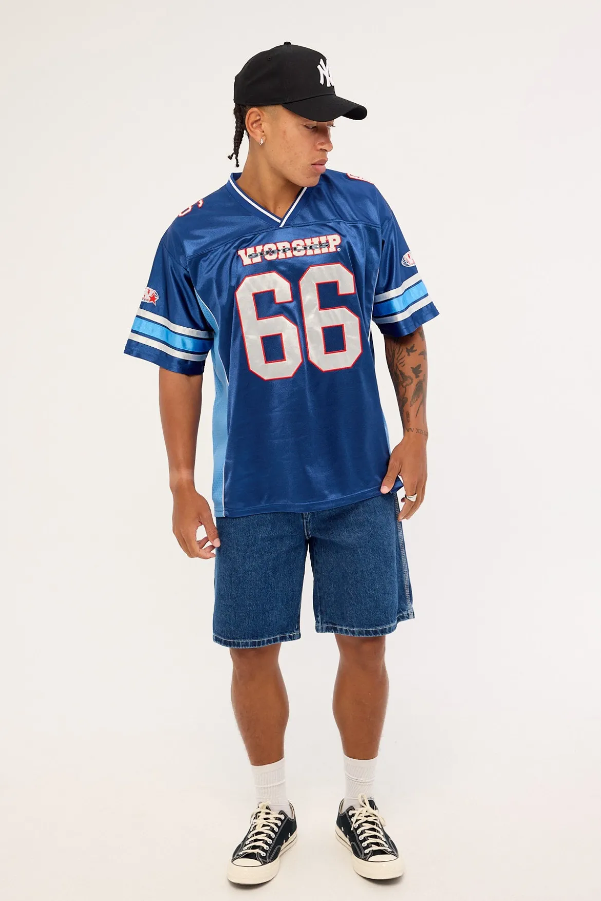 Belter Mesh Jersey Tee Blue Depths