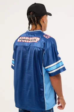 Belter Mesh Jersey Tee Blue Depths