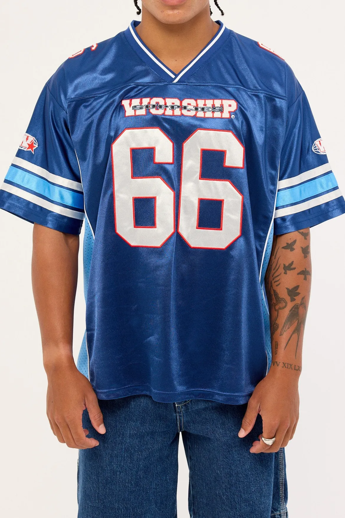 Belter Mesh Jersey Tee Blue Depths