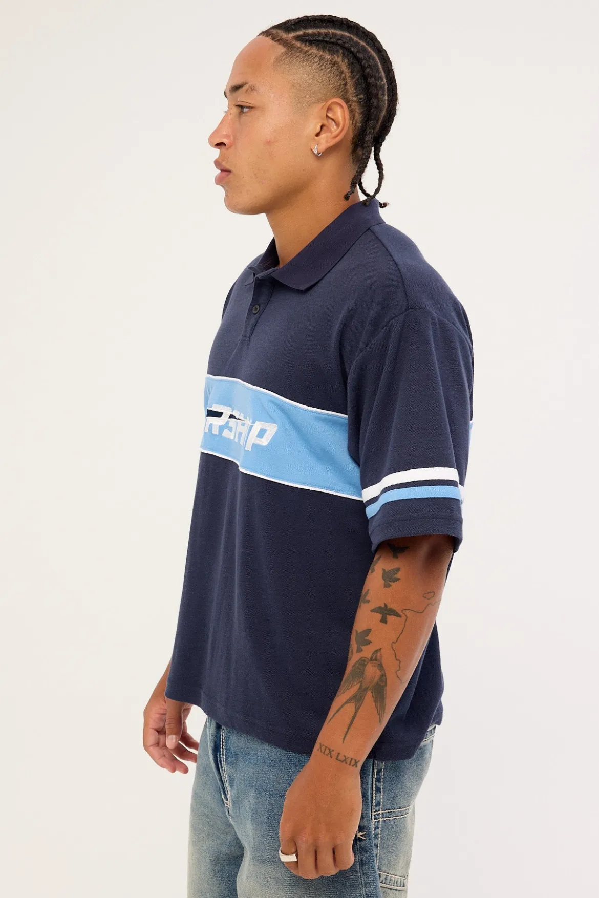 Belter Short Sleeve Golf Polo Blue Depths