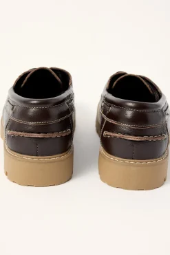 Bermuda Dark Brown Tumble Leather