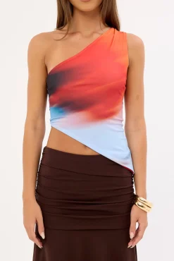 Besos Rosella One Shoulder Top Rosella