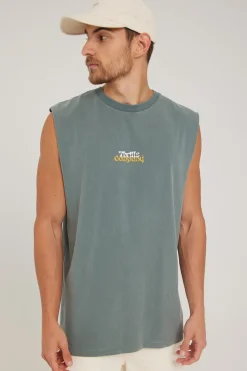 Better Future Puff Print Merch Fit Muscle Tee Scrubs Green