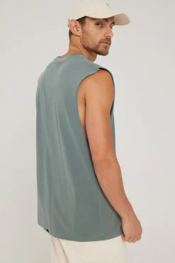 Better Future Puff Print Merch Fit Muscle Tee Scrubs Green