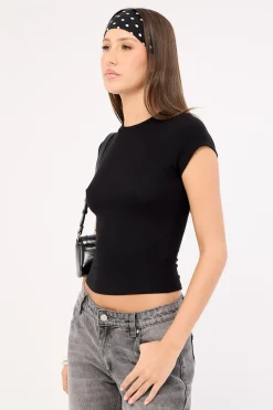 Better Viscose Cap Sleeve Tee Black