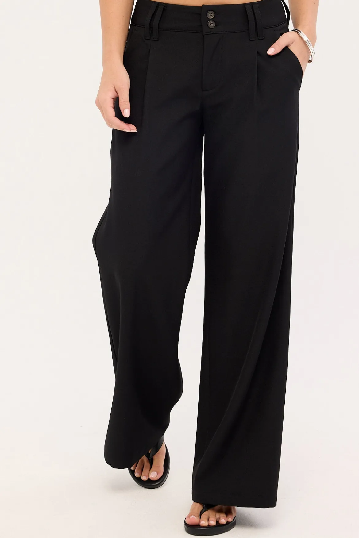 Beverley Low Rise Suit Pant Black