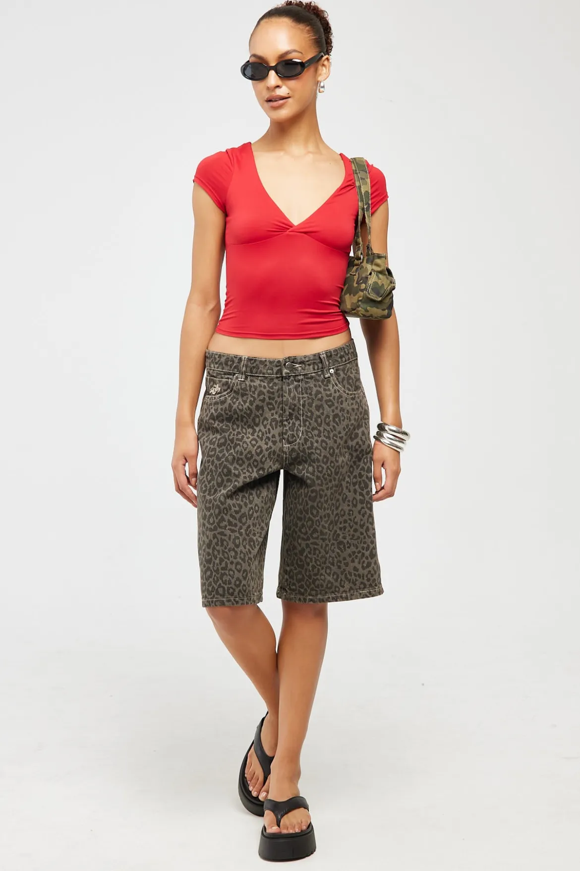 Big Baggy Short Leopard Smoke