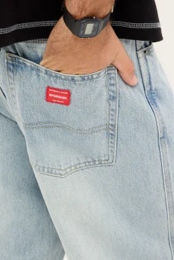 Big Lounger Baggy Jean Faded Worn Blue