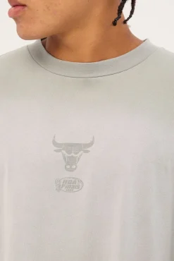 Big Oversized Logo Tee - C Bulls Neutral Gray