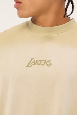 Big Oversized Logo Tee - LA Lakers Gravel Stone