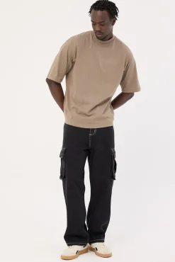Big Slacker Denim Cargo Jean Aged Black