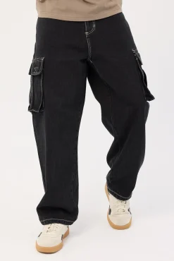 Big Slacker Denim Cargo Jean Aged Black