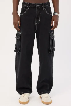 Big Slacker Denim Cargo Jean Aged Black
