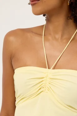 Billie Halter Mini Dress Lemon