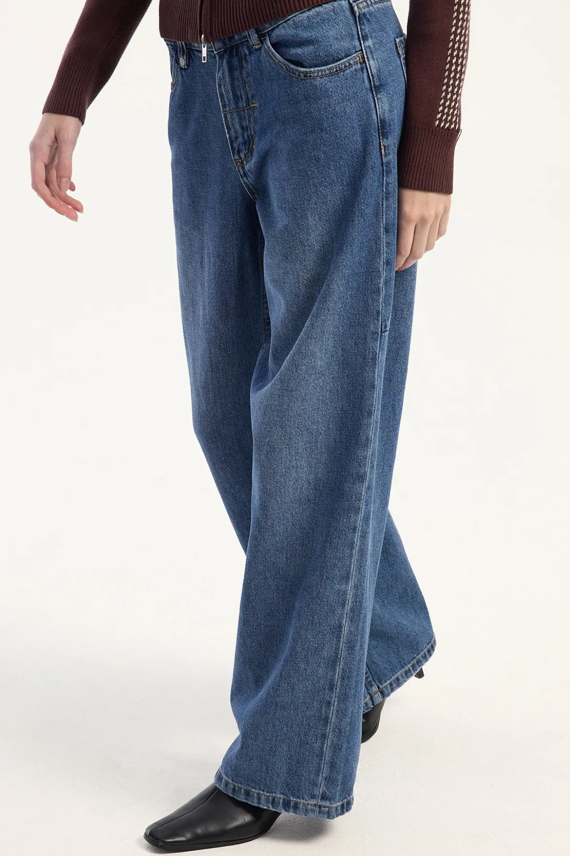 Billie Low Baggy Jean Darker Dust Blue
