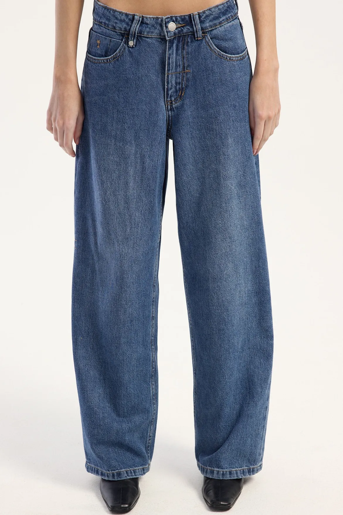 Billie Low Baggy Jean Darker Dust Blue