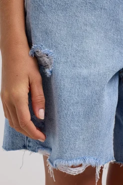 Billie Low Denim Short Tainted Blue