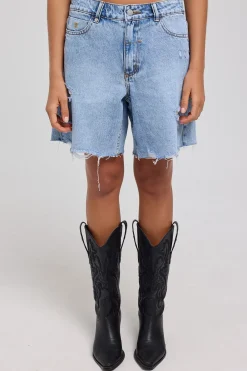 Billie Low Denim Short Tainted Blue