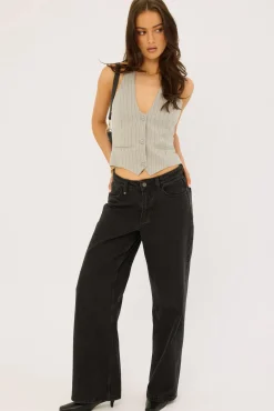 Billie Low Jean Aged Black