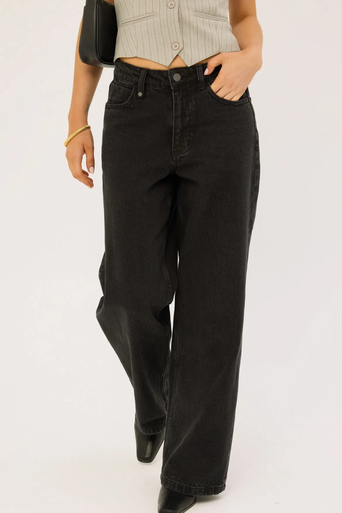 Billie Low Jean Aged Black