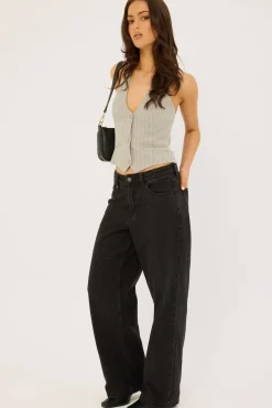 Billie Low Jean Aged Black