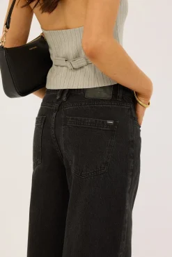 Billie Low Jean Aged Black