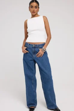 Billie Low Rise Baggy Jean Rinsed Blues