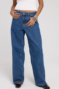 Billie Low Rise Baggy Jean Rinsed Blues