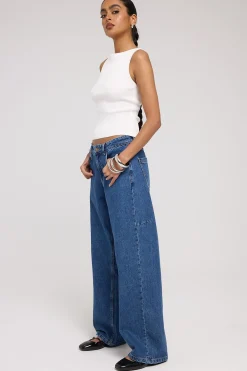 Billie Low Rise Baggy Jean Rinsed Blues