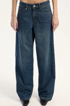 Billie Low Rise Killer Baggy Jean Teal Blue Used