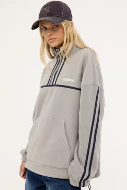 Bind Me Up Contrast Polar Fleece Grey/Navy