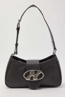 Bionic Metal Washed Handbag Washed Black