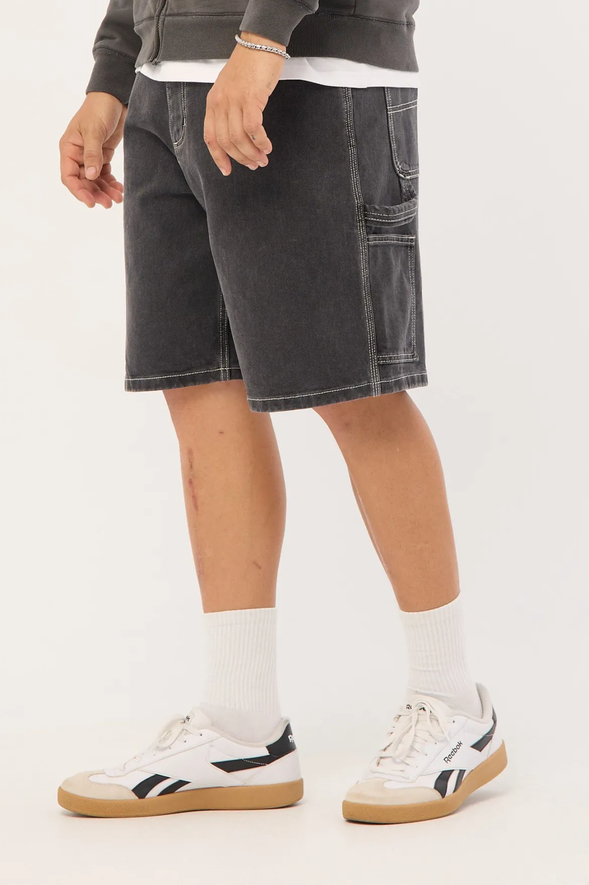 Bitten Twice Biggest Slacker Carpenter Short Black Fade