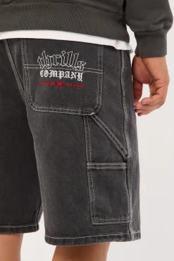 Bitten Twice Biggest Slacker Carpenter Short Black Fade