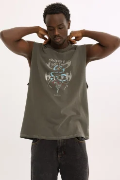 Bitter End Merch Fit Muscle Tee Merch Black